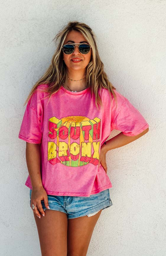 T-shirt BRONX manches courtes rose