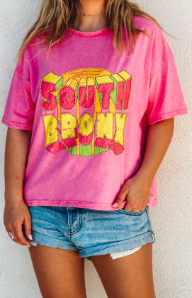 Pink BRONX short-sleeved t-shirt