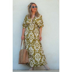 Robe HOWARD longue manches courtes kaki