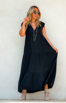 Black DESTINY long sleeveless dress