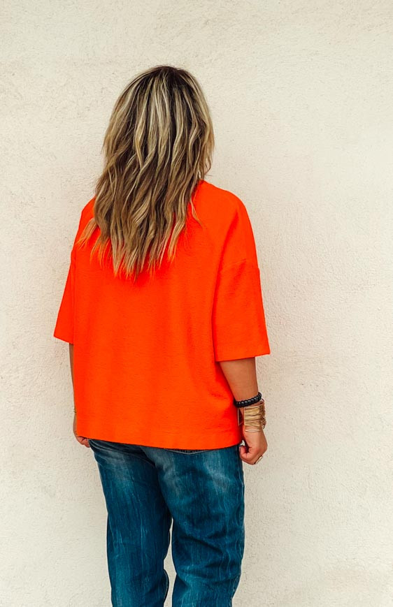 Orange ERWIN short-sleeved t-shirt