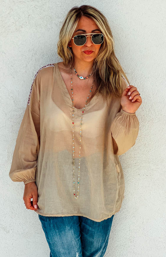 Beige SANDY blouse