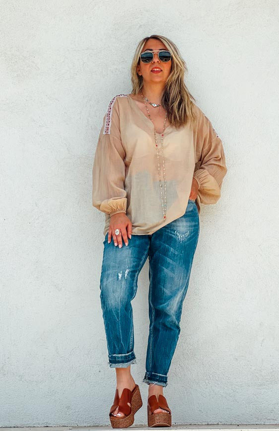 Beige SANDY blouse