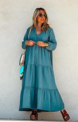 Duck blue ISADORA long dress