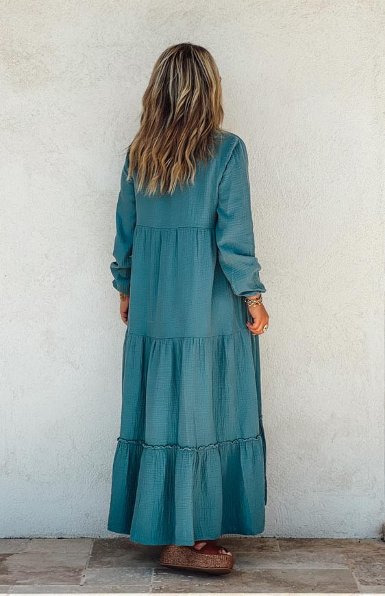Duck blue ISADORA long dress