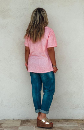 Light pink TRAVIS short-sleeved t-shirt