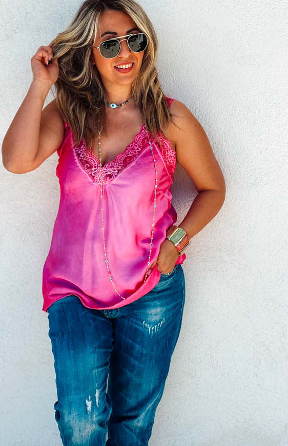 Fuchsia LOUSSINE sleeveless top