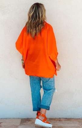 Orange VALENTINA short-sleeved shirt