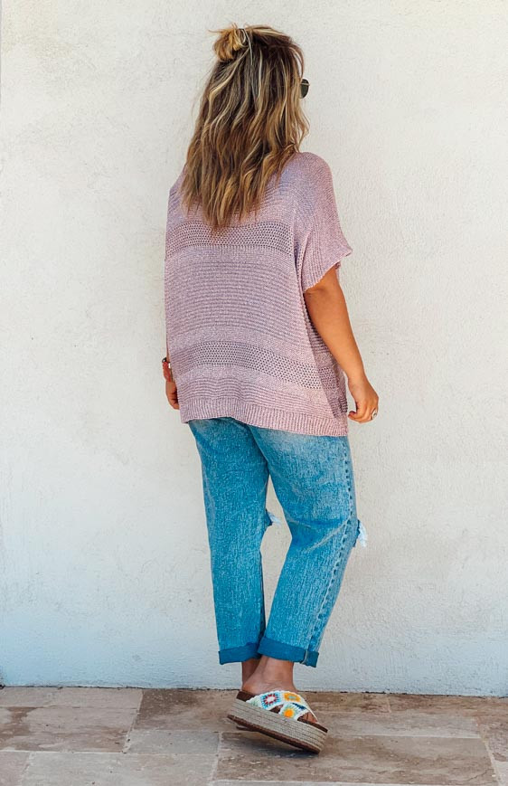 Lilac FELICITY short-sleeved pullover