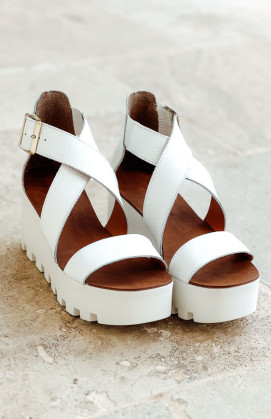 White SUBWAY sandals