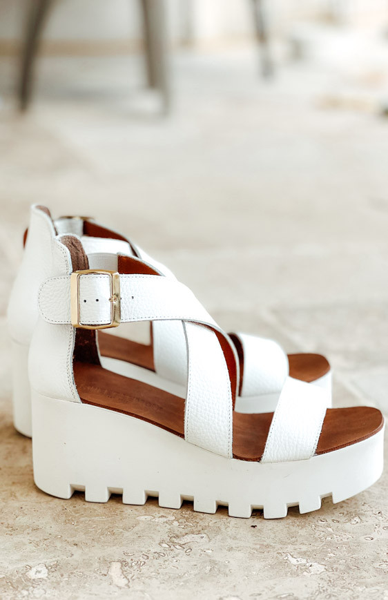 White SUBWAY sandals