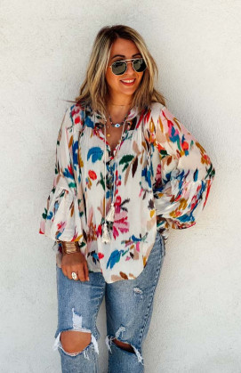 Multicolor PHOENIX blouse 7/8 sleeves