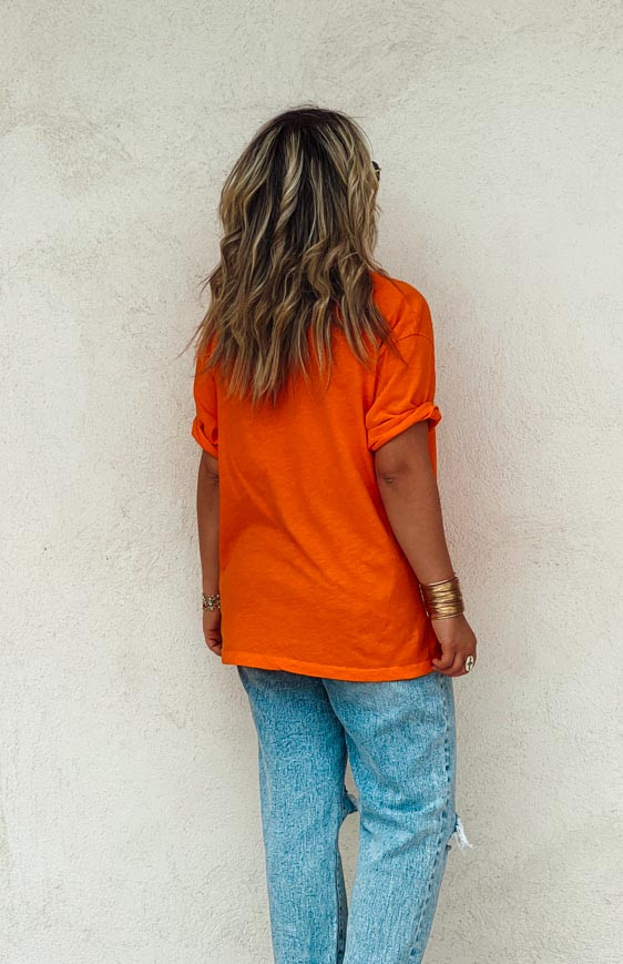 T-shirt EDGARD manches courtes orange