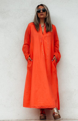 Robe DOLCE longue orange