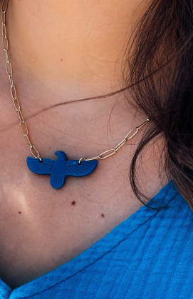 Navy blue BIRDY necklace