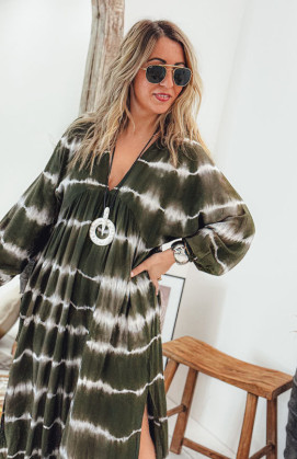 Khaki NAOMIE long dress