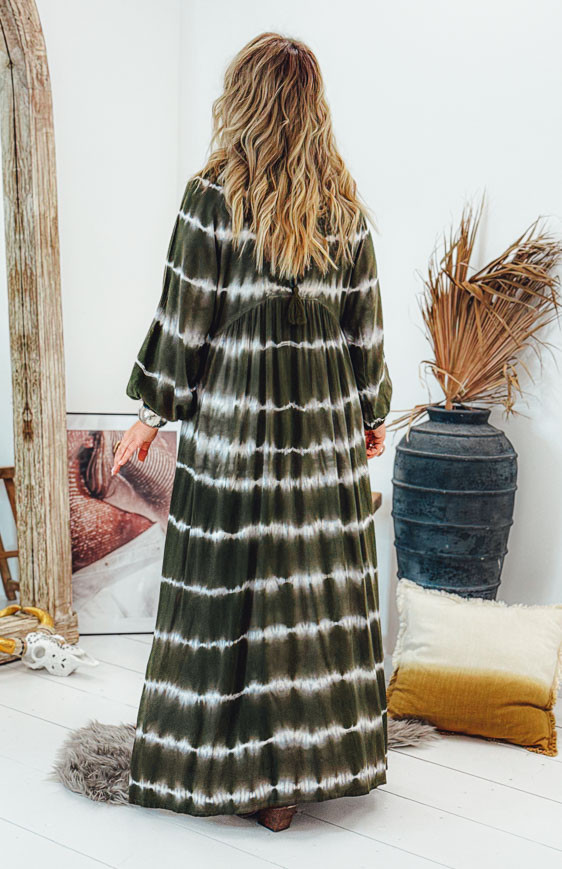Khaki NAOMIE long dress