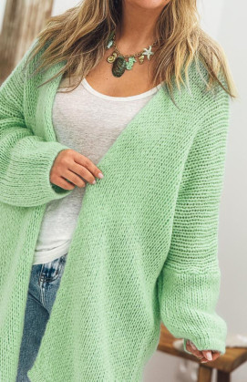 Gilet RANDY mi-long menthe