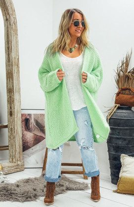 Gilet RANDY mi-long menthe