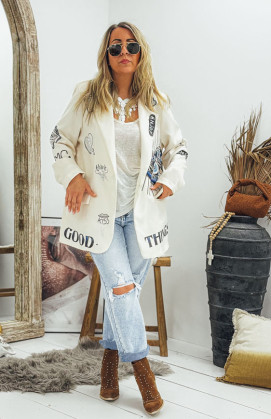 Light beige DIAMOND blazer