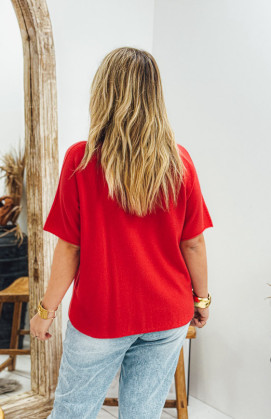 T-shirt ANTHONY manches courtes cerise