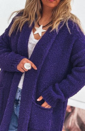 Purple GIOVANNI mid-length cardigan