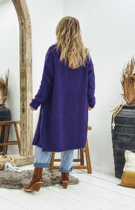 Purple GIOVANNI mid-length cardigan