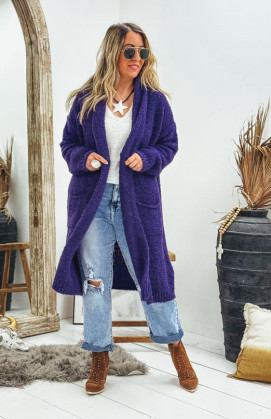 Purple GIOVANNI mid-length cardigan