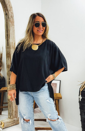 Black FANNY short-sleeved...