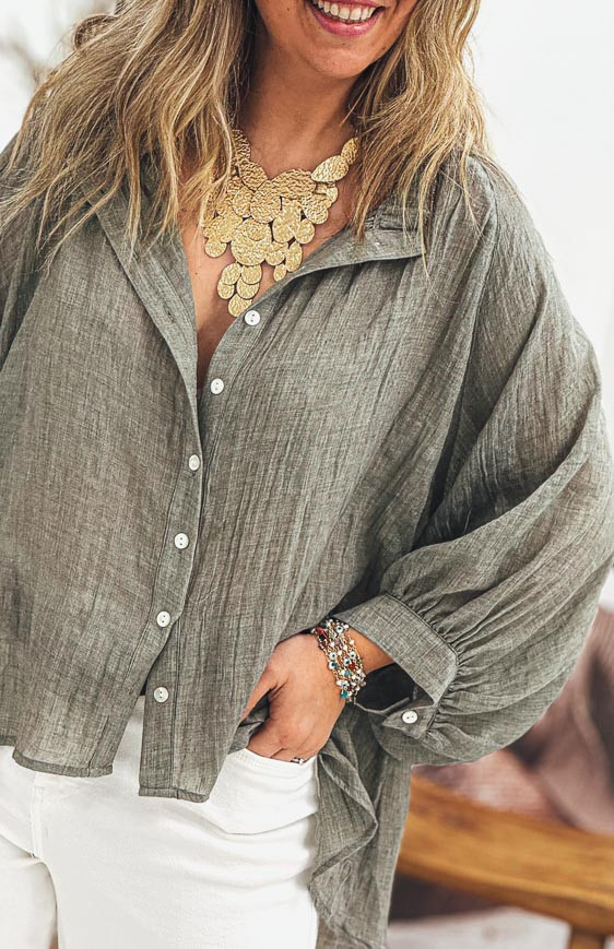 Chemise ANGELICA grise