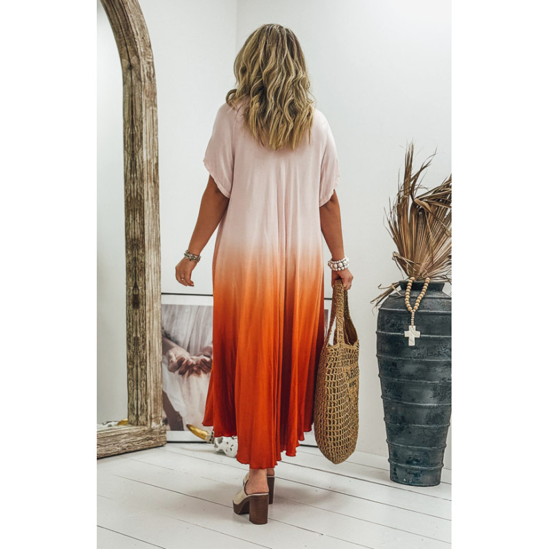 Terracotta Robe Manche Courte Ã©tÃ© Robe T-shirt Courte à Manches