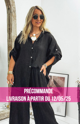 Black OLIVER 3/4 sleeves tunic