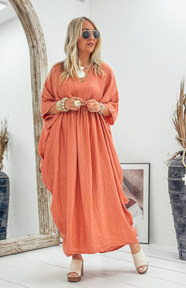 Old pink INAYA short-sleeved long dress