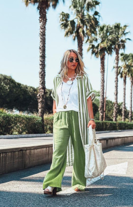 Green INES short-sleeved...