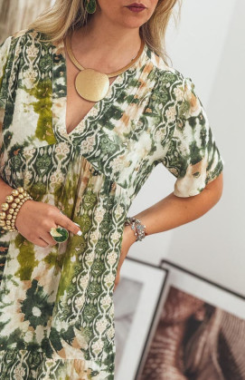 ARIANE long dress, short sleeves