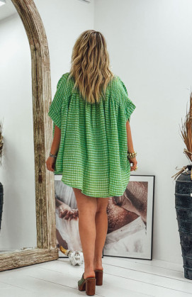 Blouse LIZY manches courtes verte