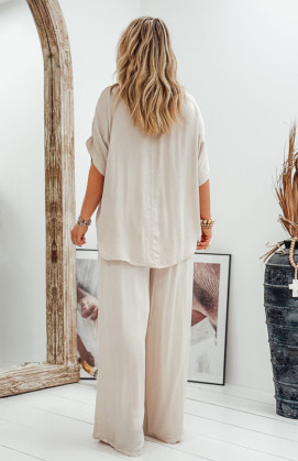 Beige MAÉ short-sleeve blouse