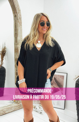 Black MAÉ short-sleeve blouse