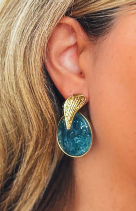 Boucles d'oreilles JUDITH bleues