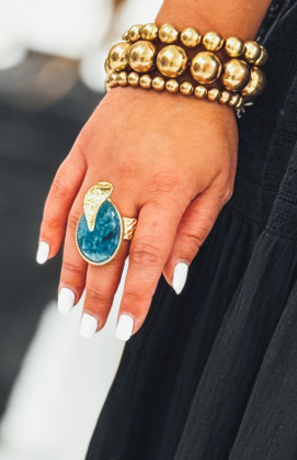 Bague JUDITH bleue