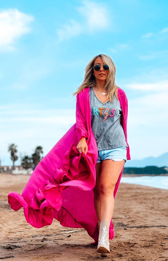 Fuchsia BILBAO kimono
