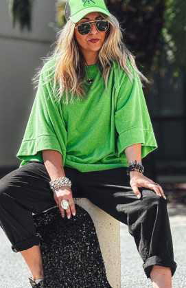 Green 3/4-sleeve DIEGO...
