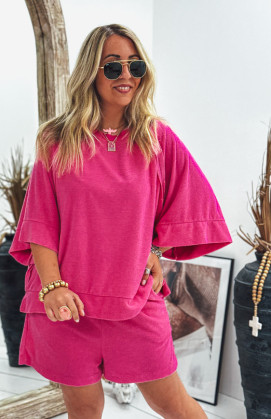 Fuchsia 3/4-sleeve DIEGO...