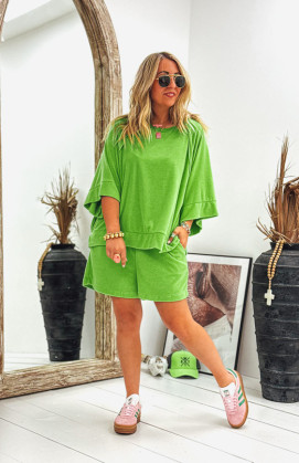 Green DIEGO terry shorts