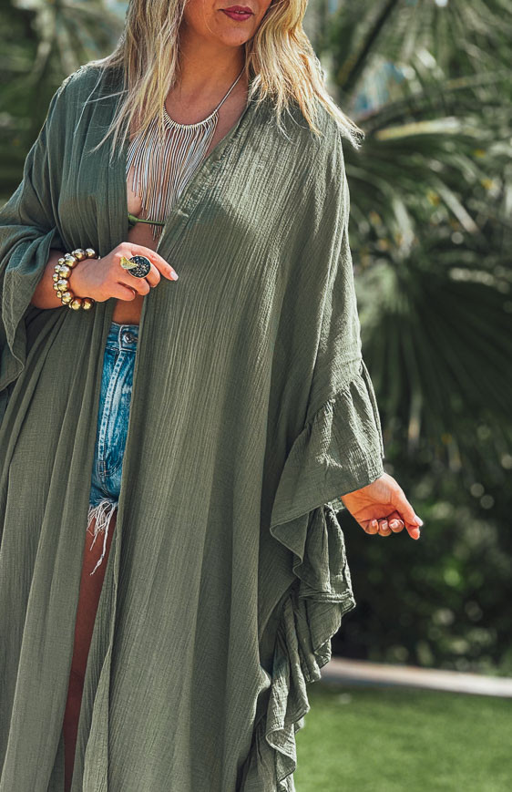 Khaki BILBAO kimono