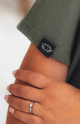 Khaki LUCILA short dress, short sleeves