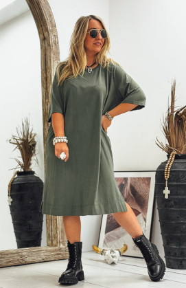 Khaki LUCILA short dress,...