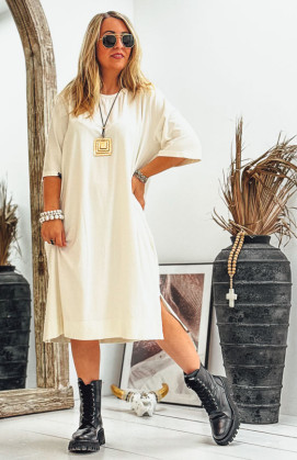 Beige LUCILA short dress,...