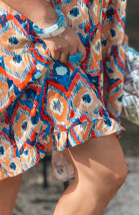 Robe KAREN courte manches courtes