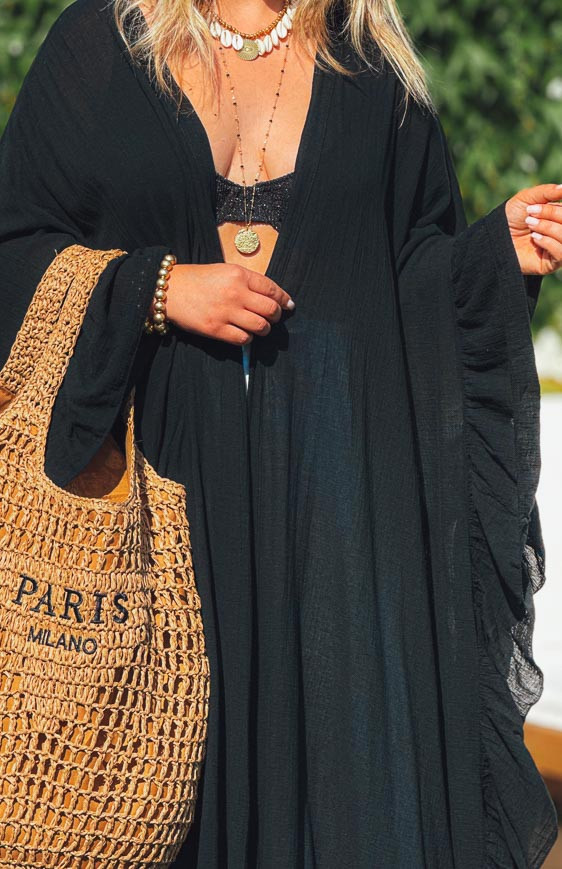 Black BILBAO kimono